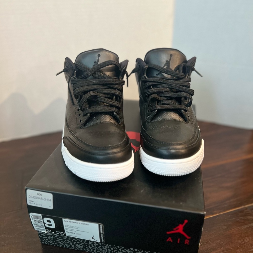 2016 JORDAN 3 Cyber Monday Black and White Sneakers